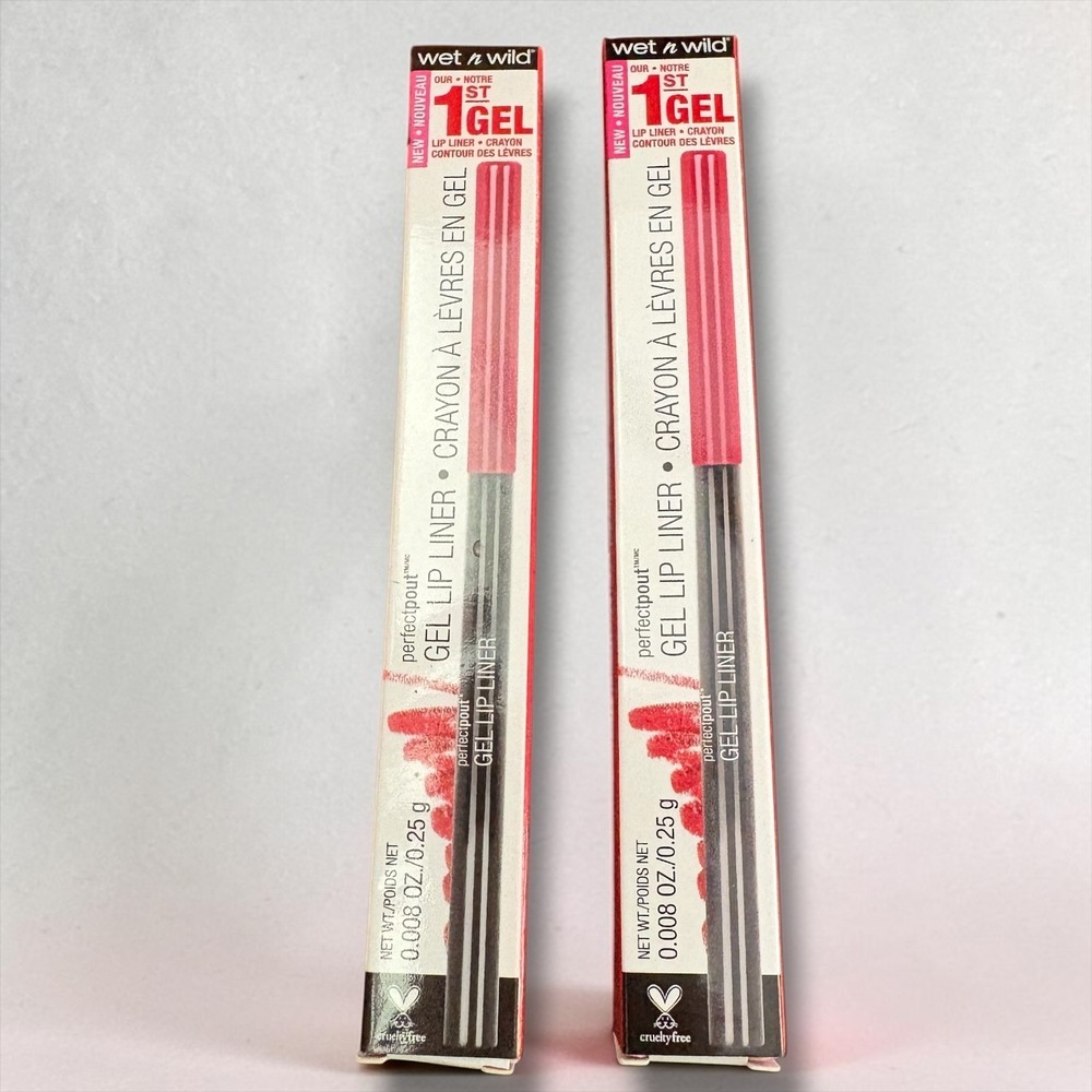 Wet n Wild Perfect Pout Gel Lip Liner 656B Red The Scene 2 Pack New Boxed